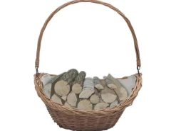 vidaXL Holzkorb mit Tragegriff 57x 46x 52 cm Braun Weide 286987* Discount