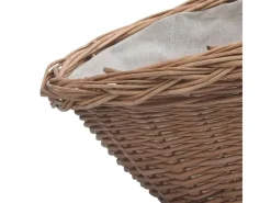 vidaXL Holzkorb mit Tragegriff 57x 46x 52 cm Braun Weide 286987* Discount