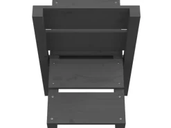 vidaXL Kaminholzhalter Grau 47x39,5x48 cm Massivholz Kiefer* Clearance