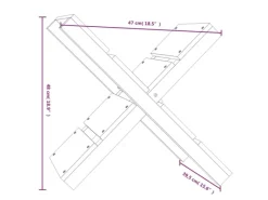 vidaXL Kaminholzhalter Grau 47x39,5x48 cm Massivholz Kiefer* Clearance