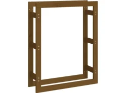 vidaXL Kaminholzregal Honigbraun 80x25x100 cm Massivholz Kiefer* Sale