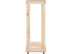 vidaXL Kaminholzregal mit Rollen 76,5x40x108 cm Massivholz Kiefer* Clearance