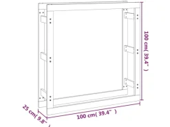vidaXL Kaminholzregal 100x25x100 cm Massivholz Kiefer 822422* Clearance