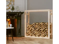 vidaXL Kaminholzregal 100x25x100 cm Massivholz Kiefer 822422* Clearance