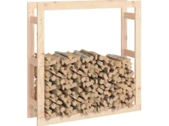 vidaXL Kaminholzregal 100x25x100 cm Massivholz Kiefer 822422* Clearance