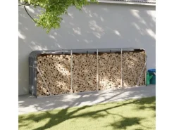 Kaminholzregale|vidaXL Kaminholzunterstand 300x45x100 cm Verzinkter Stahl 364566