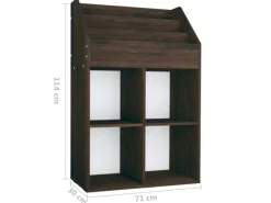 Kinder Kinder-Gartengeräte|vidaXL Kinder-Bücherregal Räuchereiche 71x30x114 cm Spanplatte