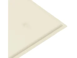 vidaXL Klappbare Gartenbank mit Auflage 118 cm Bambus Cremeweiß* Best