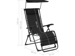 vidaXL Liegestuhl Klappbar Textilene 312467* Discount