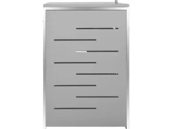 vidaXL Mülltonnenbox für 4 Tonnen 276,5x77,5x115,5 cm Edelstahl* Hot