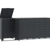 vidaXL Mülltonnenbox für 4 Tonnen Anthrazit 276x79x117 cm Stahl* Sale