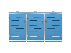vidaXL Mülltonnenbox für 3 Tonnen Edelstahl207x77,5x115 cm* Hot