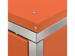 vidaXL Mülltonnenbox für 4 Tonnen Edelstahl 276,5x77,5x115,5 cm* Best