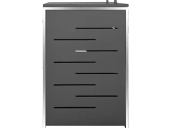 vidaXL Mülltonnenbox für 2 Tonnen Edelstahl 138x77,5x115,5 cm Edelstahl* Outlet