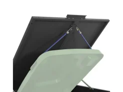 vidaXL Mülltonnenbox für 4 Tonnen Schwarz 276x79x117 cm Stahl* Best