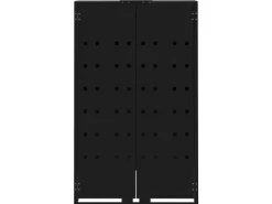 vidaXL Mülltonnenbox für 4 Tonnen Schwarz 276x79x117 cm Stahl* Best