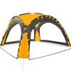 vidaXL Partyzelt mit LED und 4 Seitenwänden 3,6x3,6x2,3 m Gelb* Clearance