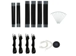 vidaXL Partyzelt mit LED und 4 Seitenwänden 3,6x3,6x2,3 m Gelb* Clearance