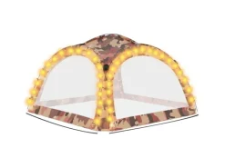 Outdoor Whirlpools|vidaXL Partyzelt mit LED und 4 Seitenwänden 3,6x3,6x2,3 m Tarnfarben