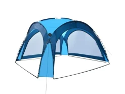 vidaXL Partyzelt mit LED und 4 Seitenwänden 3,6x3,6x2,3 m Blau*