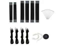 vidaXL Partyzelt mit LED und 4 Seitenwänden 3,6x3,6x2,3 m Blau*