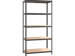 vidaXL Regale mit 5 Böden 2 Stk Stahl & Holzwerkstoff 152868* New