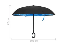 Sonnenschirme|vidaXL Regenschirm C-Griff Schwarz 108 cm 149142
