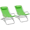 vidaXL Schaukelstühle 2 Stk. Stahl Grün* Online