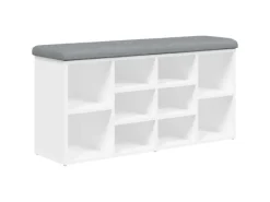Sitzkissen|vidaXL Schuhbank Weiß 102x32x50 cm Holzwerkstoff