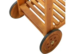vidaXL Servierwagen Akazienolz Massiv 92 x 43,5 x 141,5 cm* Clearance