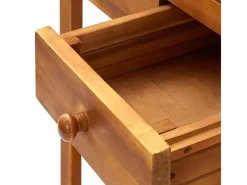 vidaXL Servierwagen Akazienolz Massiv 92 x 43,5 x 141,5 cm* Clearance