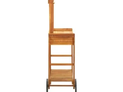 vidaXL Servierwagen Akazienolz Massiv 92 x 43,5 x 141,5 cm* Clearance