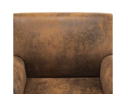 Sitzkissen|vidaXL Sessel Braun Kunstleder Wildleder-Optik