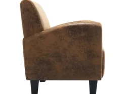 Sitzkissen|vidaXL Sessel Braun Kunstleder Wildleder-Optik