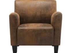 Sitzkissen|vidaXL Sessel Braun Kunstleder Wildleder-Optik