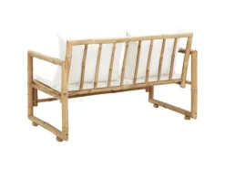 Sitzkissen|Gartenbänke|vidaXL 2-Sitzer Gartensofa mit Polstern Bambus
