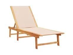 Sonnenliegen|vidaXL Sonnenliege Massivholz Akazie und Textilene 4008412