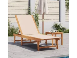 Sonnenliegen|vidaXL Sonnenliege Massivholz Akazie und Textilene 4008412