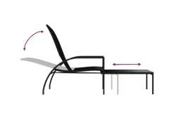 Sonnenliegen|vidaXL Sonnenliege mit Fußhocker PE-Rattan 317629