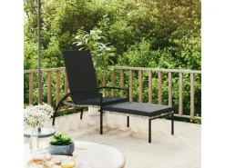 Sonnenliegen|vidaXL Sonnenliege mit Fußhocker PE-Rattan 317630