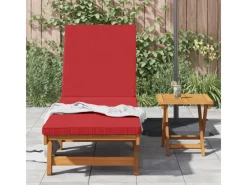 Sonnenliegen|vidaXL Sonnenliege mit Rädern und Kissen Massivholz 4105539