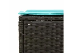 vidaXL Sonnenliege mit Tisch und Kissen Poly-Rattan 4002736* New