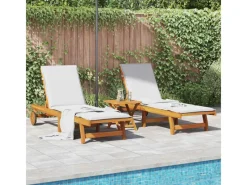 Sonnenliegen|vidaXL Sonnenliegen 2 Stk Massivholz Akazie 3325193