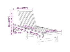Sonnenliegen|vidaXL Sonnenliegen 2 Stk Massivholz Akazie 3325193