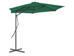 Sonnenschirme|vidaXL Sonnenschirm mit Stahl-Mast 300 cm Grün 44885
