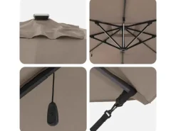 Sonnenschirme|vidaXL Sonnenschirm 286 x 285 x 270 cm Aluminium 42003322