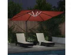 Sonnenschirme|vidaXL Sonnenschirm Terrakotta 286 x 285 x 270 cm Aluminium 42003326