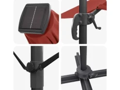 Sonnenschirme|vidaXL Sonnenschirm Terrakotta 286 x 285 x 270 cm Aluminium 42003326