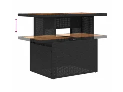 Gartenmöbel-Sets|Lounge-Gartenmöbel|vidaXL 8-Teiliges Garten-Sofa-Set mit Kissen in Schwarz aus Poly Rattan 3358665