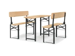 vidaXL 3-Tlg Biertisch-Set Klappbar Massivholz Tanne 363112* Online